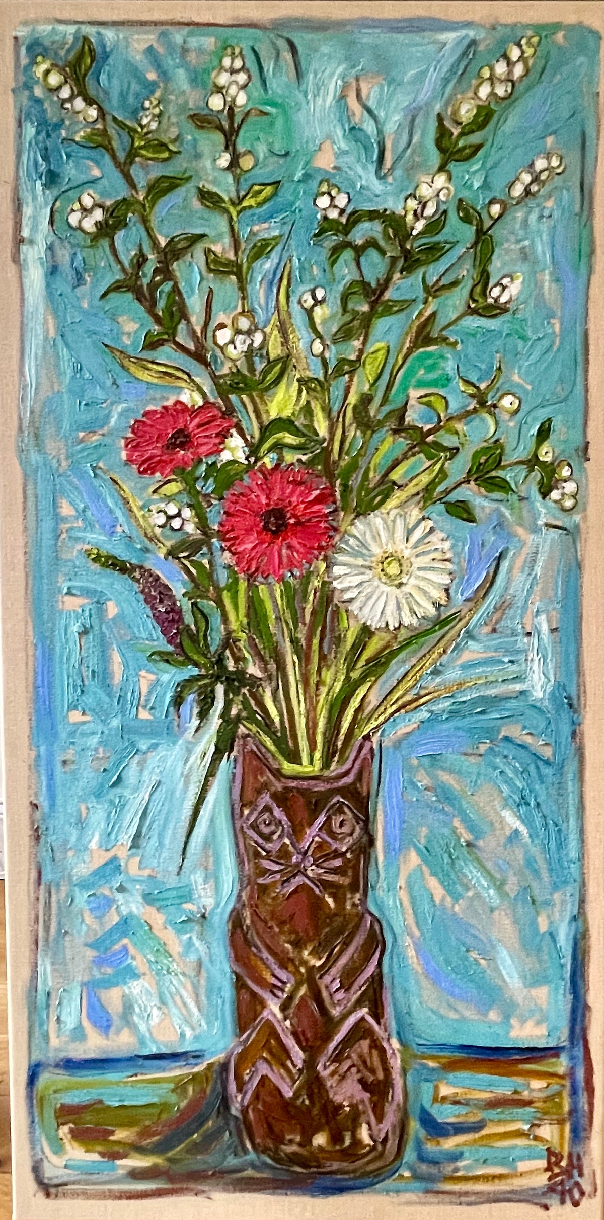 Flowers in June's Cat Pot