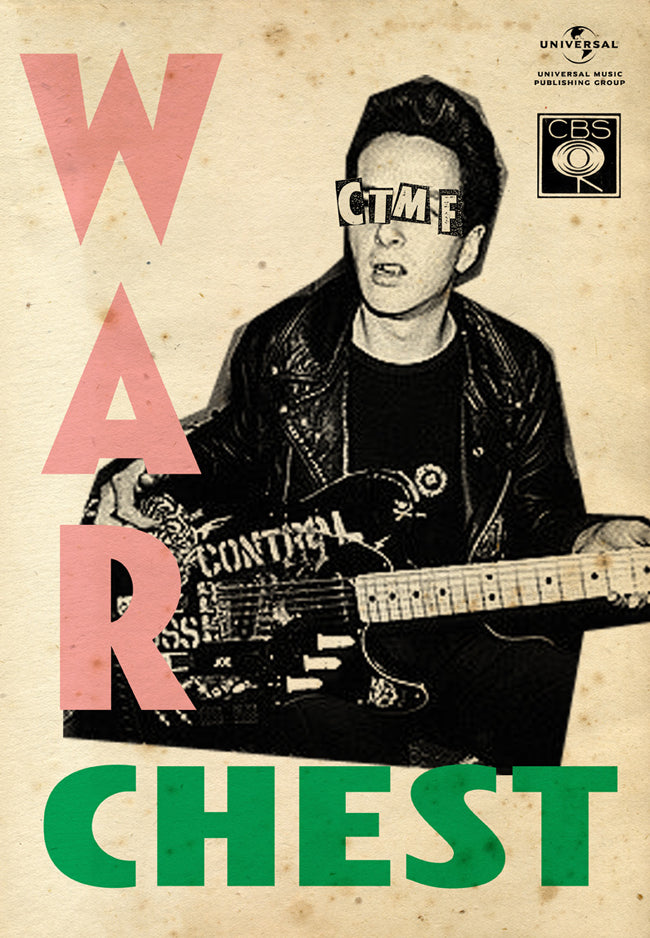 CTMF JOE STRUMMER UNIVERSAL MUSIC WAR CHEST MASONIC CONSPIRACY FUNDRAISER poster